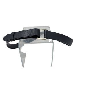 Vintage Polo Jeans Genuine Leather Belt M Fold Over Hook Loop Closure Logo